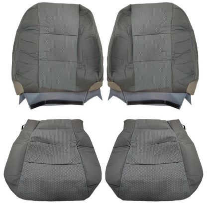 Driver Passenger Bottom&Top Cloth Seat Cover Gray  For Ford F150 XLT 2015-2020