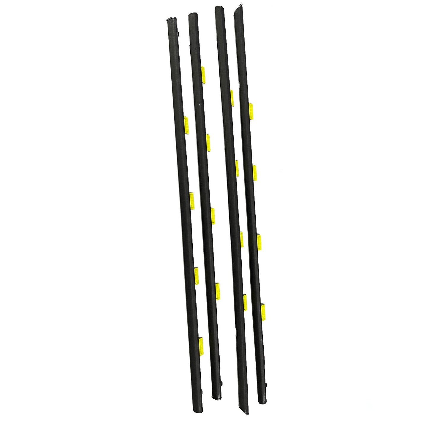 New 4x Window Trim Glass Door Belt Rubber Black Fit For 96-00 Honda Civic DX 4D