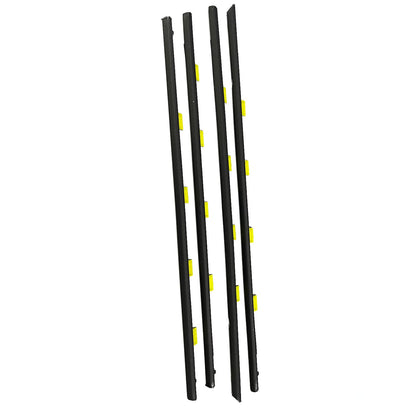 New 4x Window Trim Glass Door Belt Rubber Black Fit For 96-00 Honda Civic DX 4D