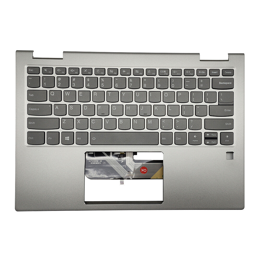 New Palmrest w/ Backlit Keyboard For Lenovo Yoga 730-13IKB Silver 5CB0Q95936 US