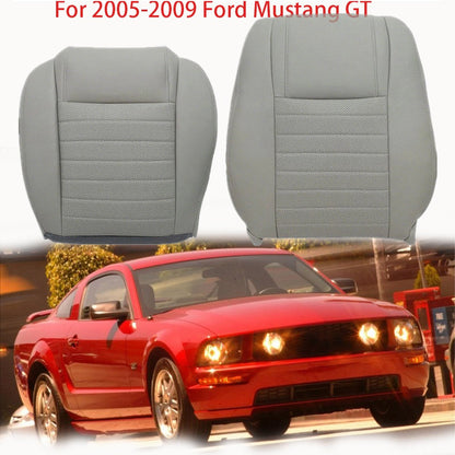 Front Driver Top & Bottom Leather Covers For 2005 2006 -2009 Ford Mustang GT
