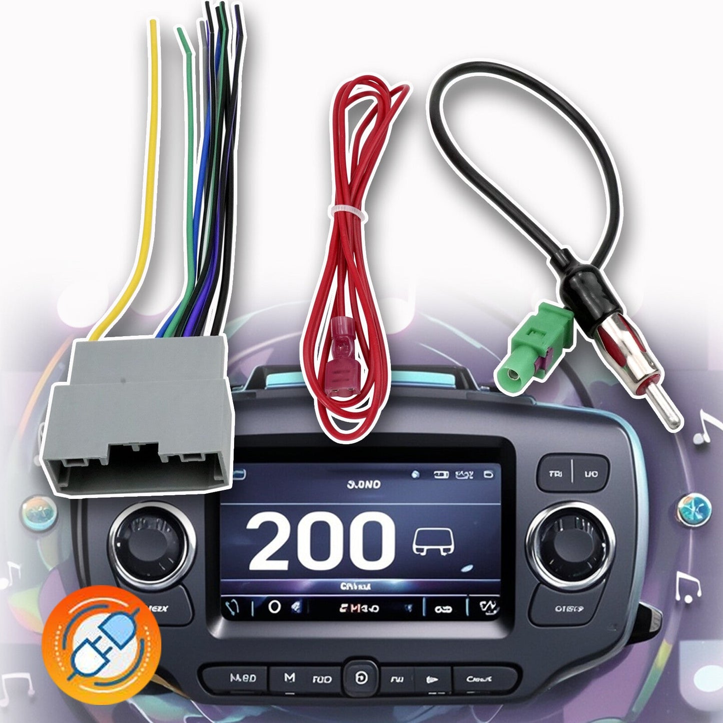 For 2006-16 Dodge Car Radio Stereo Wiring Harness with Antenna Adapter Connector