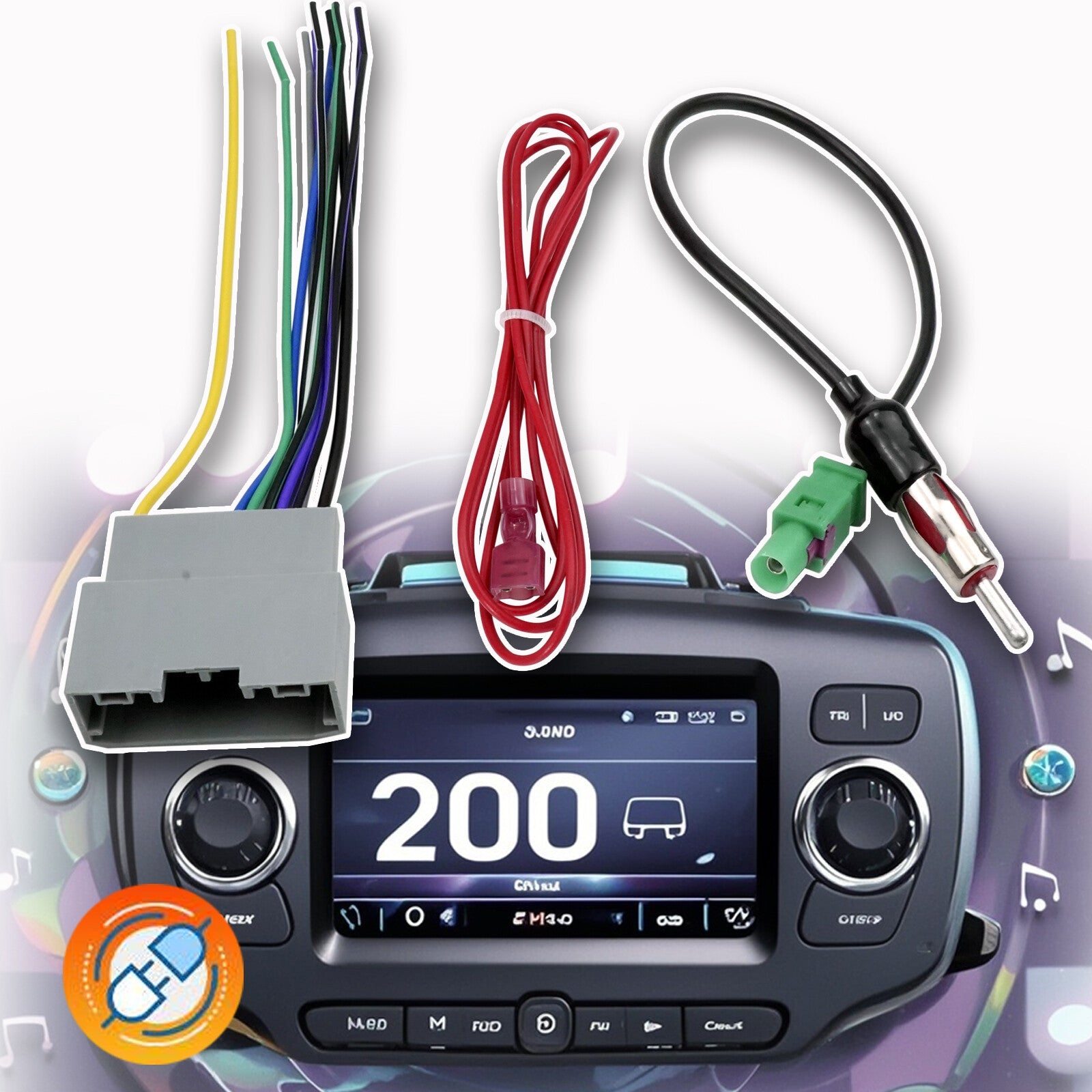 For 2006-16 Dodge Car Radio Stereo Wiring Harness with Antenna Adapter Connector