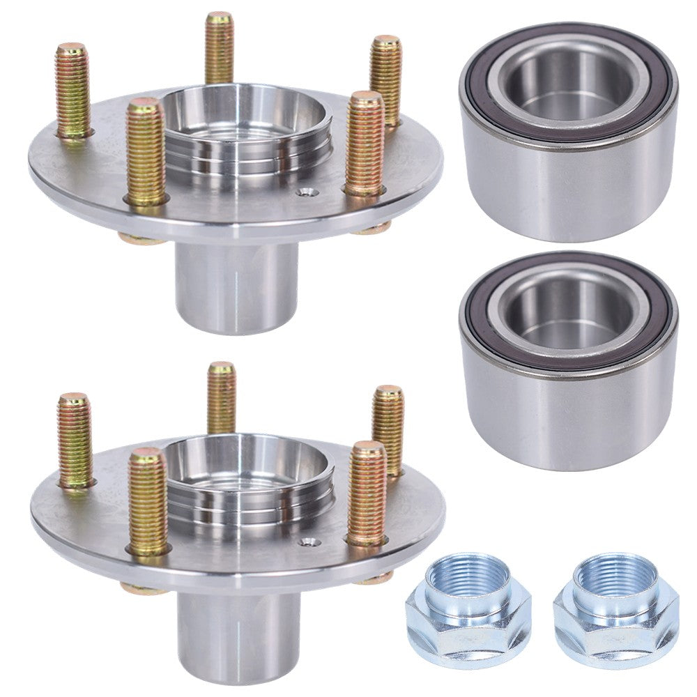 2 Front Wheel Hub Bearing Kits For 2016 Honda Civic 2.0L EX 2.0L LX Only W/ Nuts