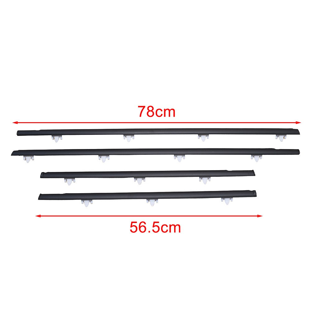 Front Rear Door Belt Glass Weatherstrip Seal for Nissan Sunny B13 Sentra