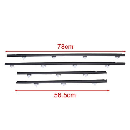 Front Rear Door Belt Glass Weatherstrip Seal for Nissan Sunny B13 Sentra