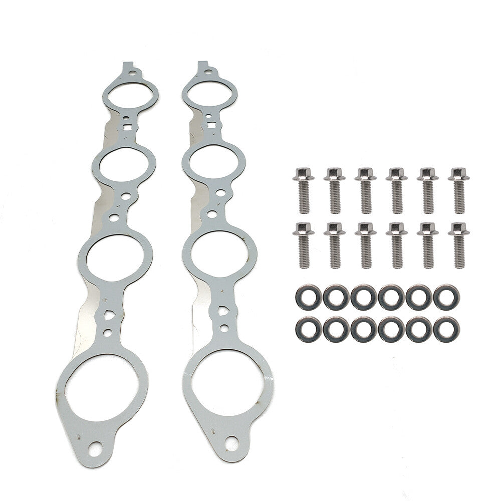 For LS1 4.8 5.3 5.7 6.0 6.2L LS MLS Exhaust Manifold Header Gasket Pair W/Bolts