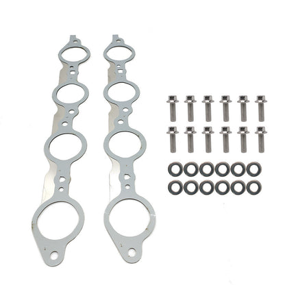 For LS1 4.8 5.3 5.7 6.0 6.2L LS MLS Exhaust Manifold Header Gasket Pair W/Bolts