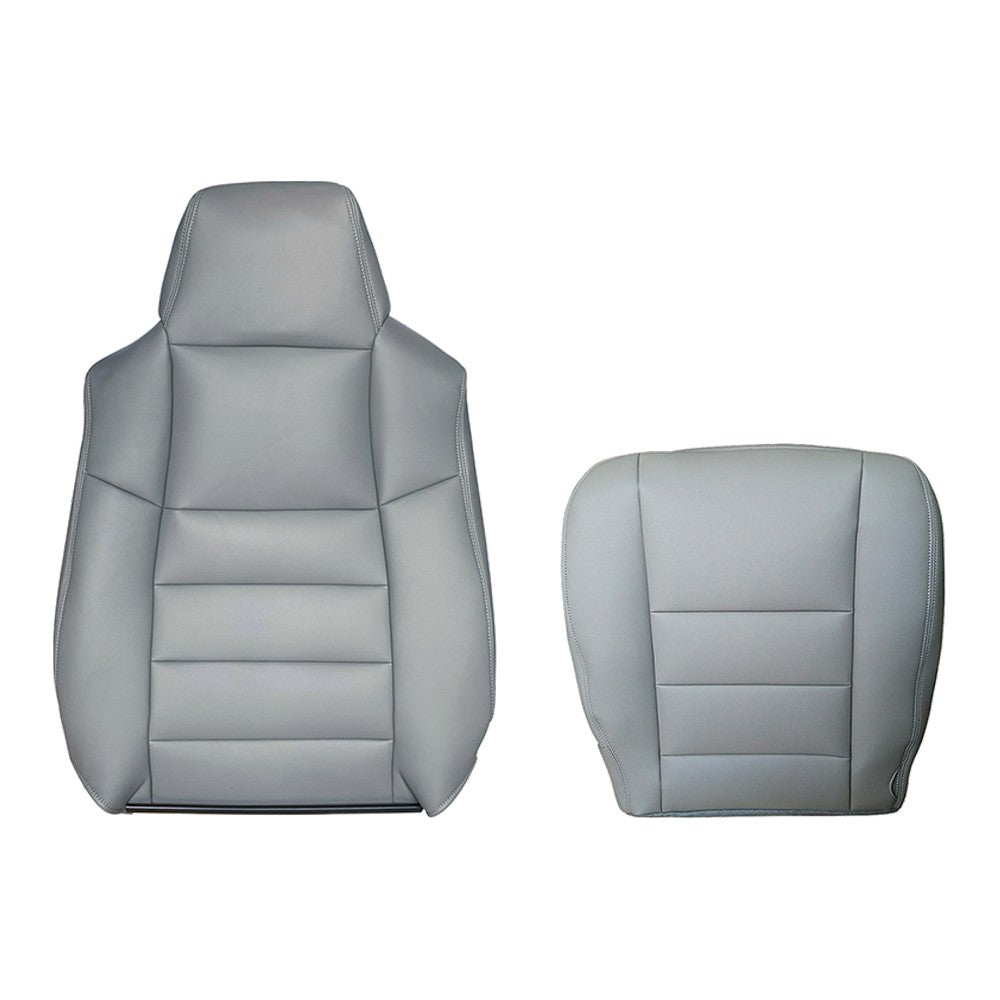 For 2002-2007 Ford F250 F350 Super Duty Driver Side Leather Seat Cover Gray