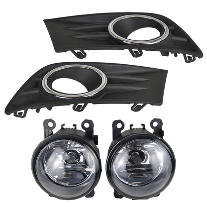 New A Pair Fog Light W/Cover&Chrome Trim For Honda Pilot 2012-2013-2014-2015 US