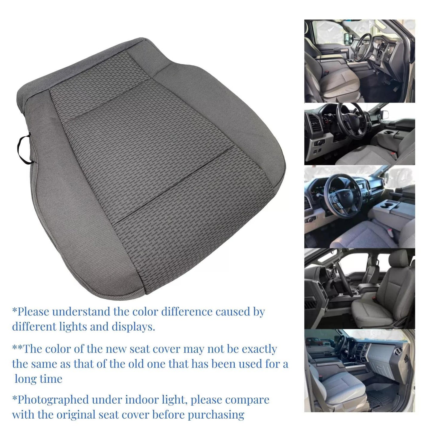 Driver Bottom Cloth Seat Cover for Ford F250 F350 F450 F550 XLT 2017 2021