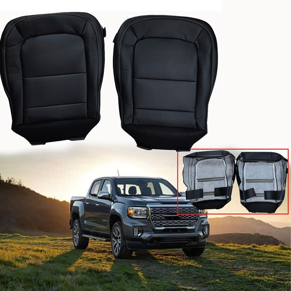 For 2015-2022 Chevy Colorado & GMC Canyon WT Driver&Passenger Bottom Seat Cover