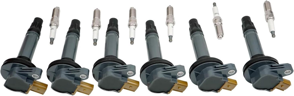 UF646 Ignition Coil Double Iridium Spark Plug DG549 for 11-17 Ford F150 6PC