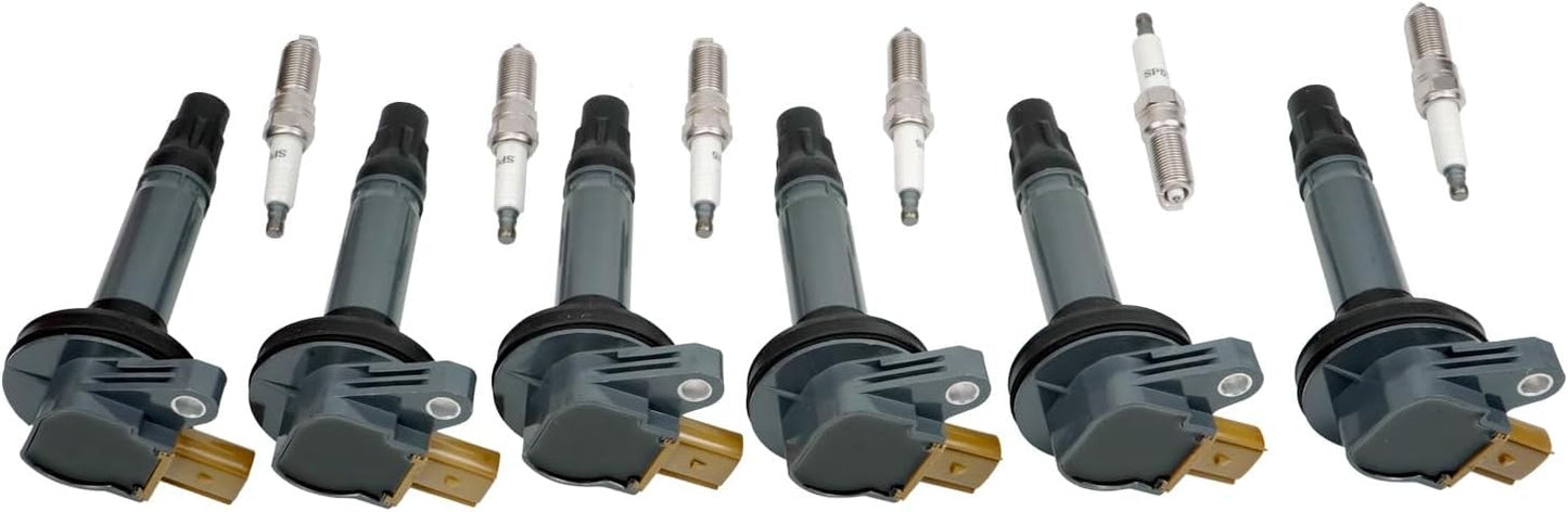 UF646 Ignition Coil Double Iridium Spark Plug DG549 for 11-17 Ford F150 6PC