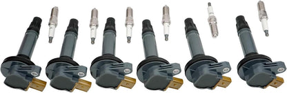 UF646 Ignition Coil Double Iridium Spark Plug DG549 for 11-17 Ford F150 6PC