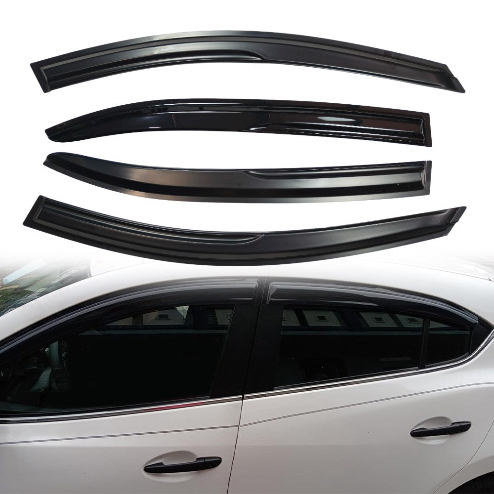 M Style Window Visors Acrylic For 2014-2019 Mazda 3 Sedan Hatchback
