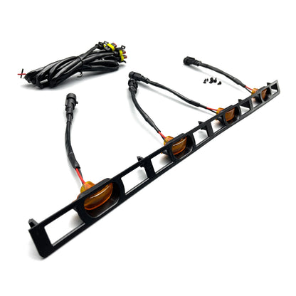 Front Hood Grille Amber LED Lights Assy w Wire Harness for Toyota Tacoma