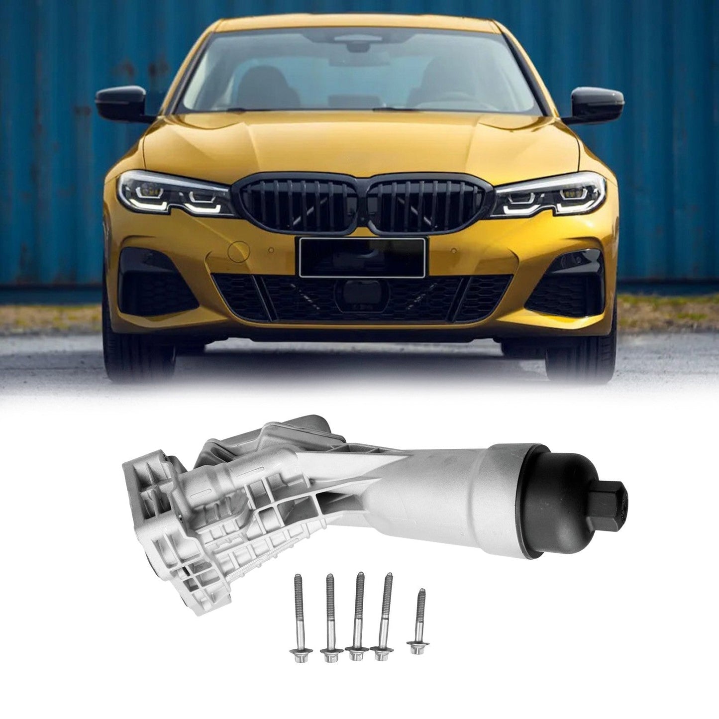11428651710 Aluminum Engine Oil Cooler Filter Housing For BMW B48 230i 330 330e
