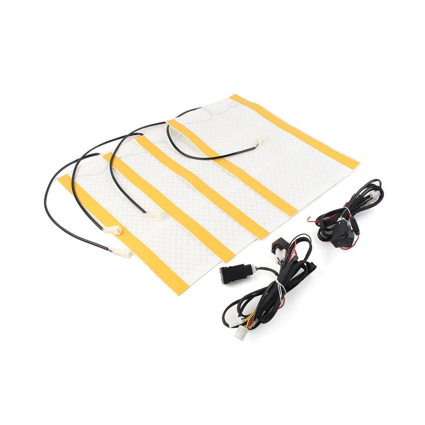 For Trucks Carbon Fiber Heated Seat Heater Pad Kit Car Switch 12V Universal