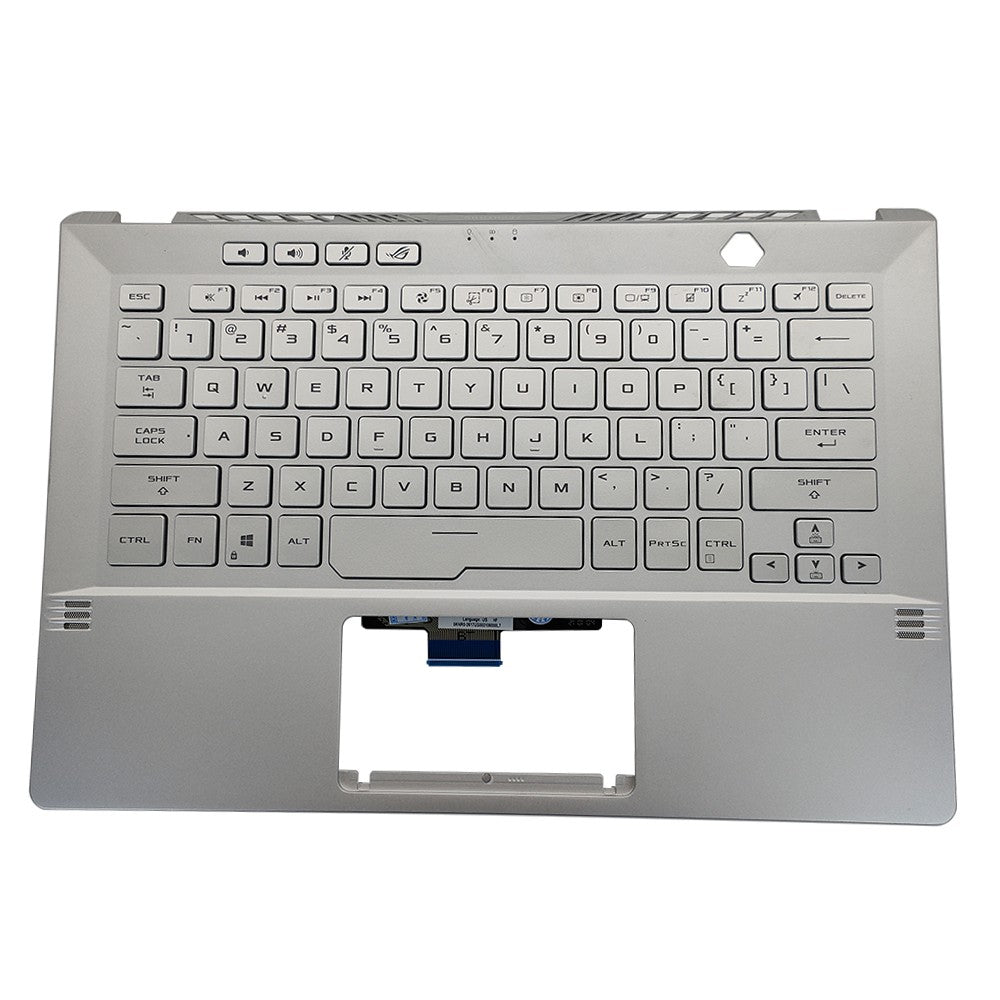 For Asus GA401Q GA401 GA401I GA401U 14in Palmrest Cover Backlit Keyboard Silver
