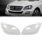 For Benz ML ML350 W164 2009-2011 Left + Right Headlight Lens Headlamp Covers
