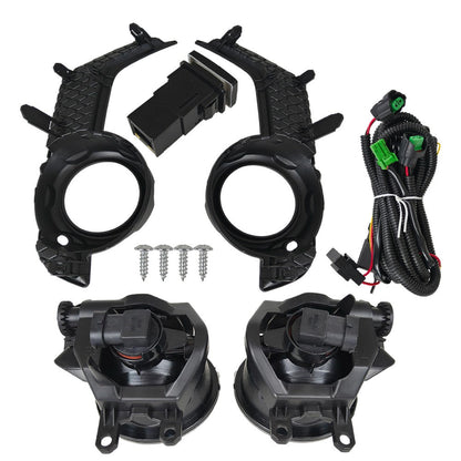 For 2014-2021 Toyota 4Runner TRD/SR5 Fog Lights+Lamps Bezel+Wire Switch Kits