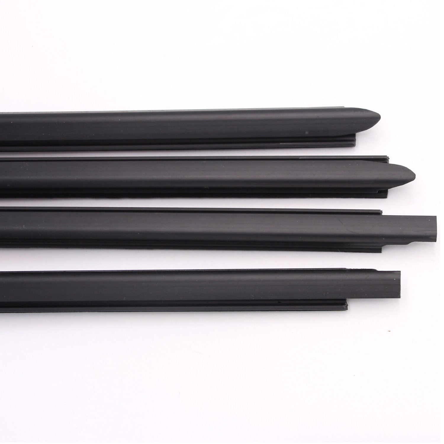 Left Right Front Rear Door Outer Belt Weatherstrip 4Pcs for Dodge Ram 1500 5500
