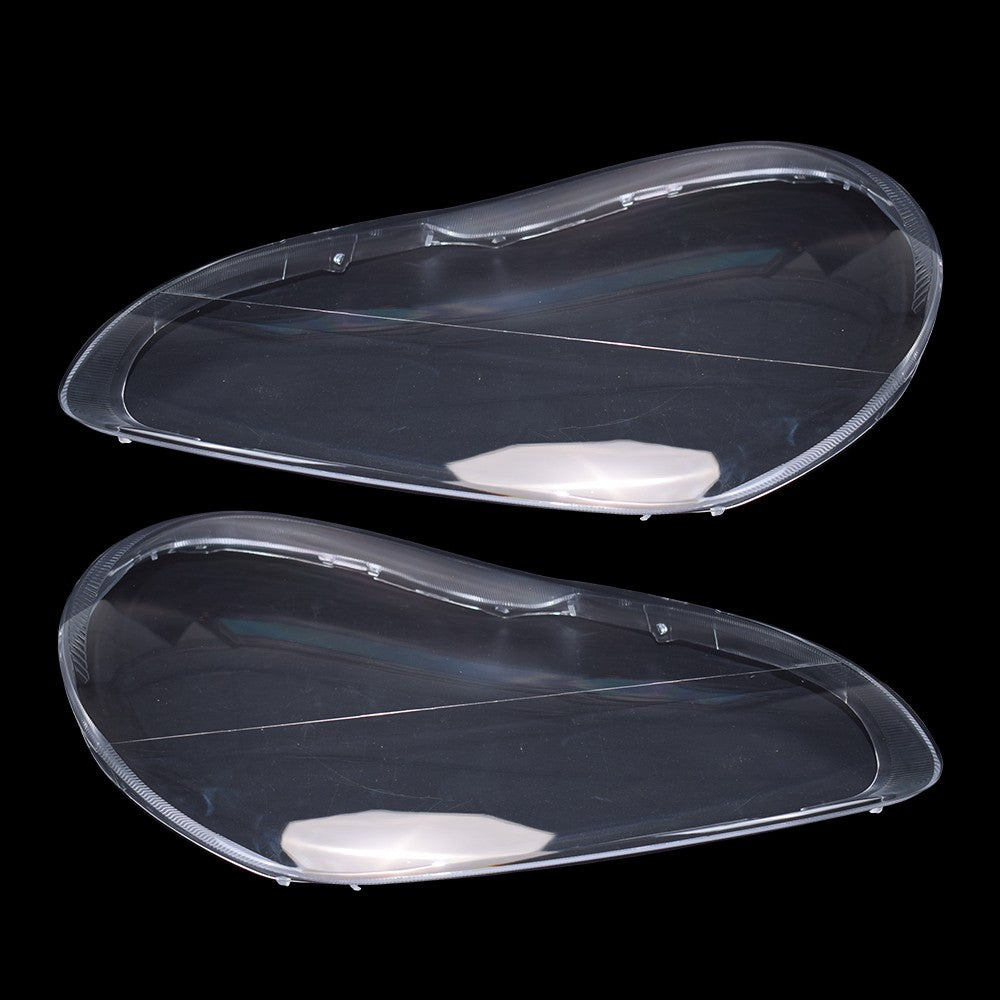 For Porsche Cayenne 2003-2006 2PCS Car Headlight Lens Cover Shell+Glue Clear L+R
