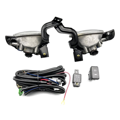 Left+Right Front Bumper Fog Lights+Switch+Wiring For 2010-2011 Honda CR-V CRV