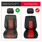 For 2010 -2014 Ford F150 Raptor SVT Black & Red Syn. Leather Seat Cover