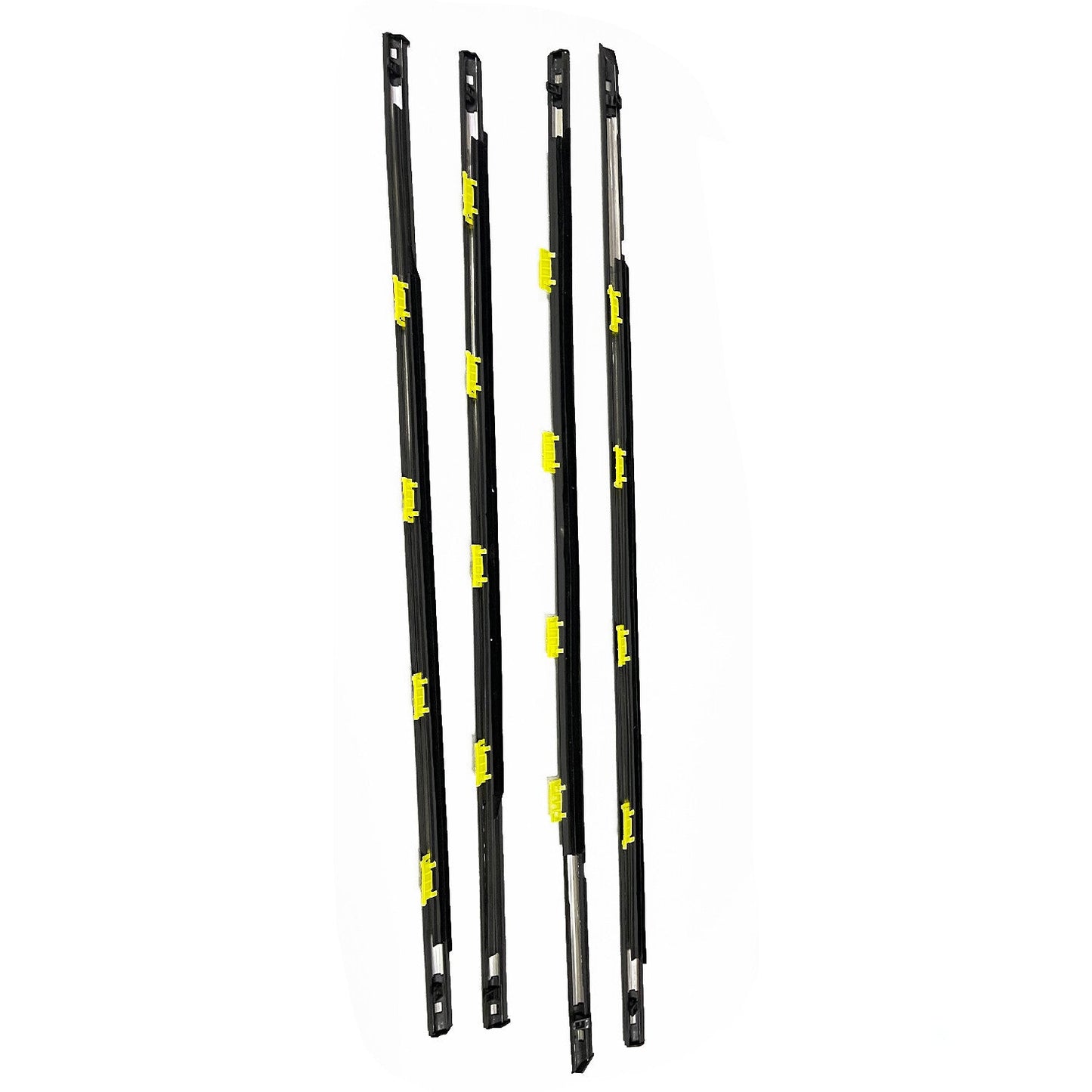 New 4x Window Trim Glass Door Belt Rubber Black Fit For 96-00 Honda Civic DX 4D