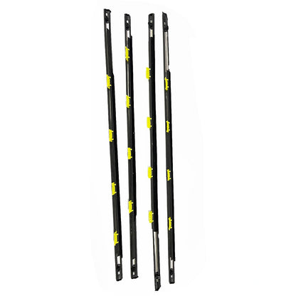 New 4x Window Trim Glass Door Belt Rubber Black Fit For 96-00 Honda Civic DX 4D