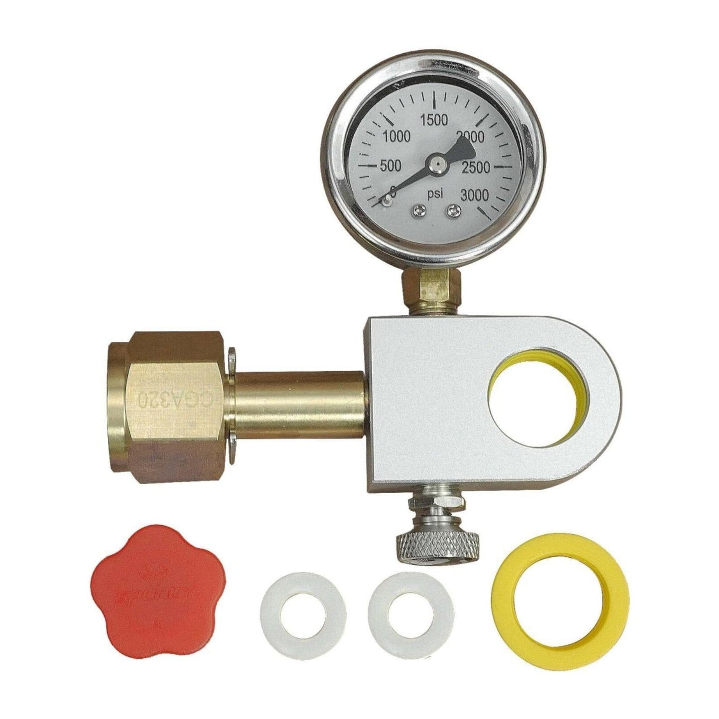 CO2Filling Adapter with Pressure Gauge the Carbonator Soda Replenishment Adapter