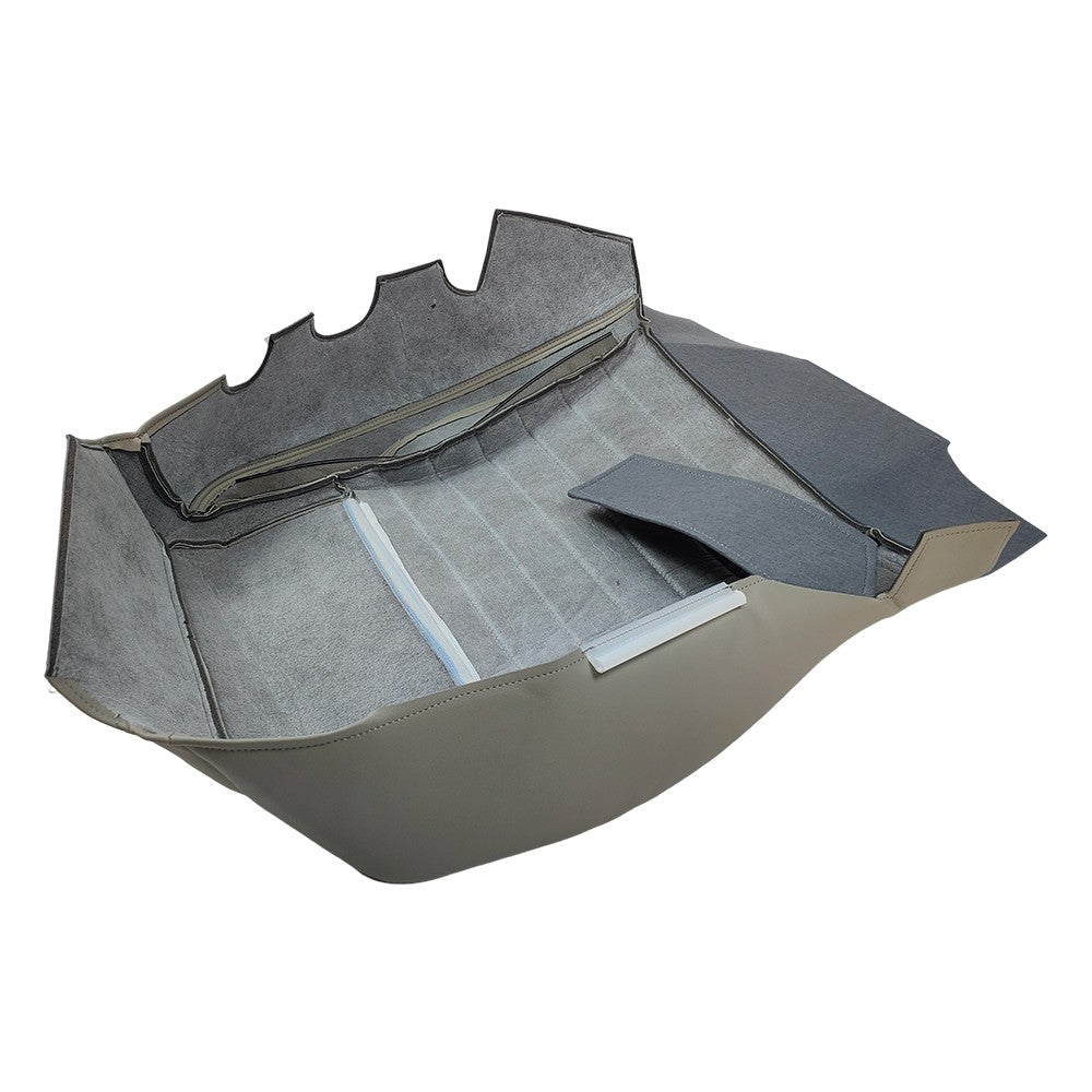 Driver & Passenger Bottoms Leather Cover Gray For 2010 - 2014 Ford Mustang