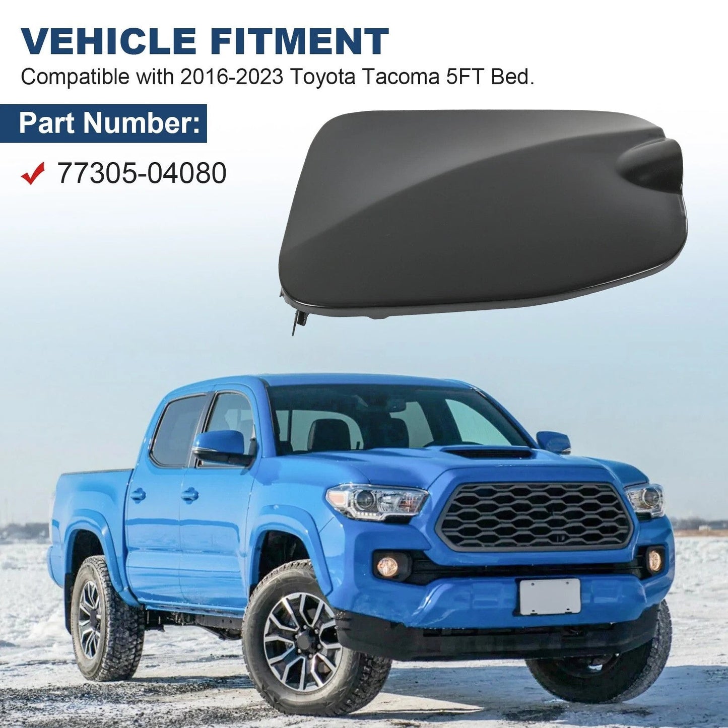 77305 04080 Fuel Gas Door Lid 5FT Bed for Toyota Tacoma 2016 2023 New