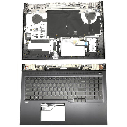 For Dell 17 G7 7700 0RC7PR RC7PR US Palmrest Upper Case w/Backlit Keyboard Black