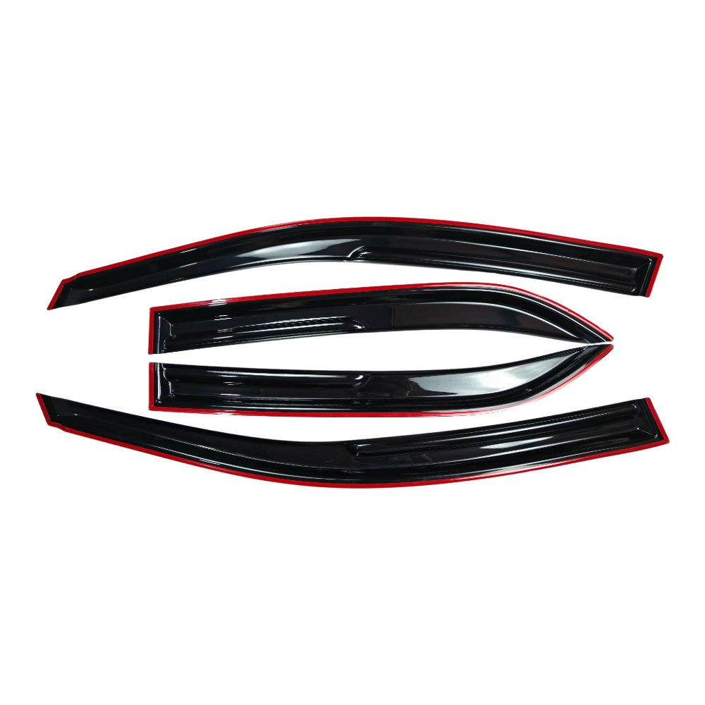 M Style Window Visors Sun Rain Guards For 2009-2013 Toyota Corolla Sedan