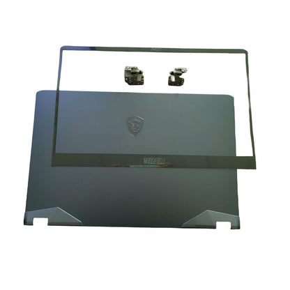 New Gray Blue Top Back Cover+Bezel+Hinges For MSI GE76 Raider 10SGS SFS MS-17K1