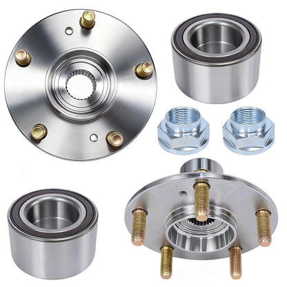 2 Front Wheel Hub Bearing Kits For 2016 Honda Civic 2.0L EX 2.0L LX Only W/ Nuts