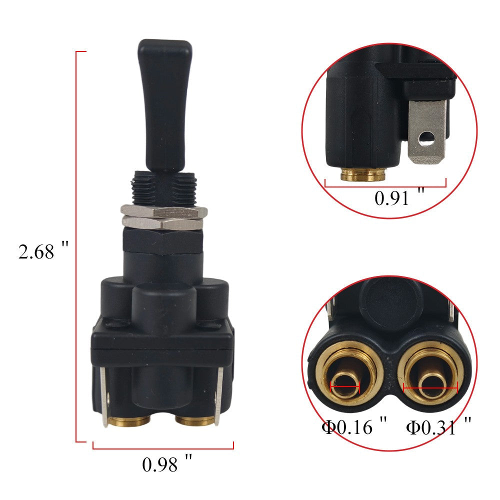 Air Electric Toggle Valve Paddle Switch For Peterbilt Kenworth 918309