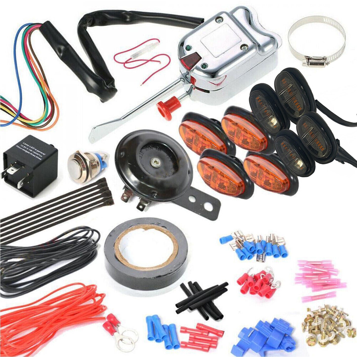 Universal UTV Turn Signal Horn Street Legal Kit For Polaris Ranger General RZR