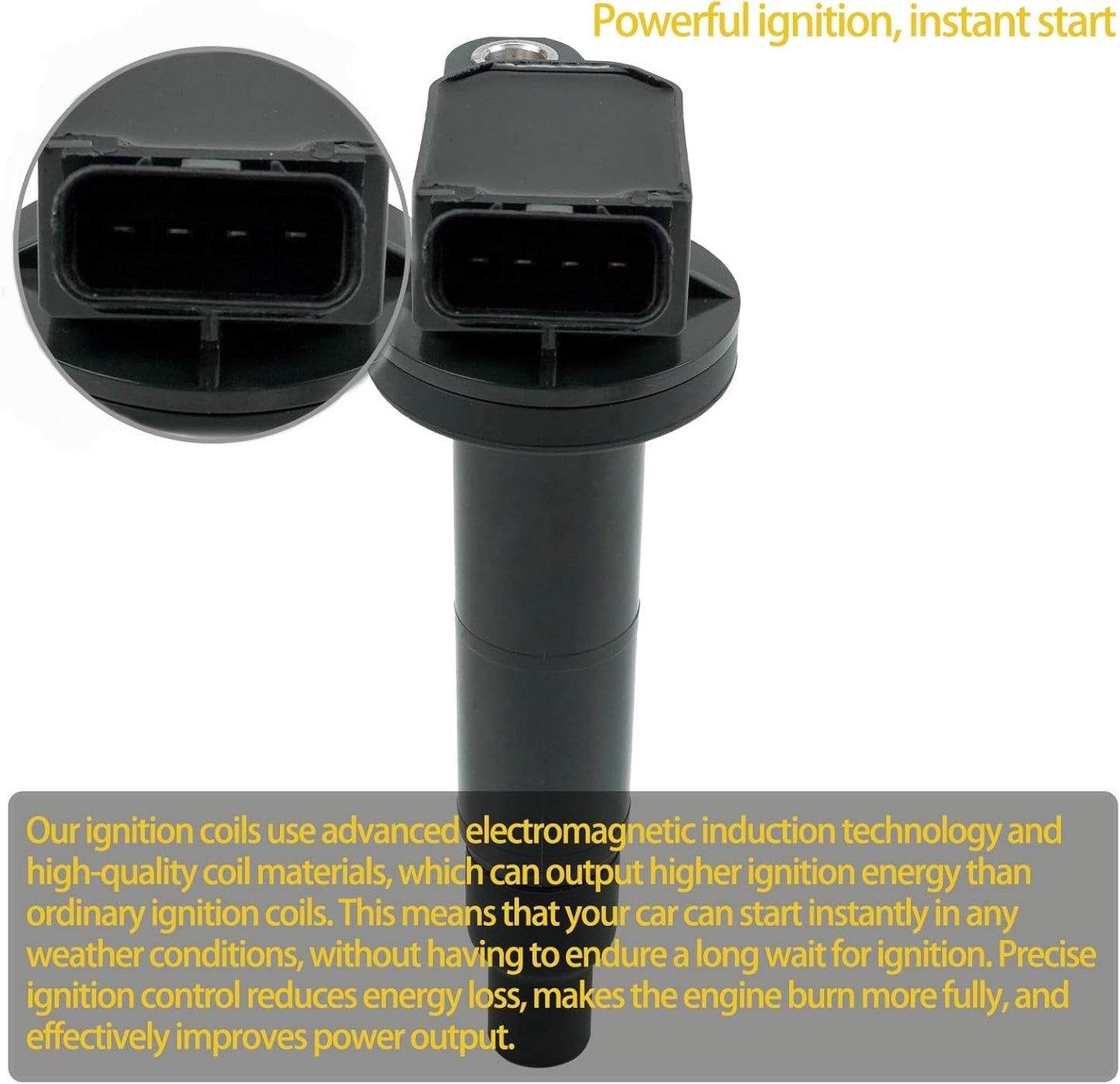 Ignition Coil Pack & Spark Plugs UF333 for 2.4L 02-10 Toyota Camry 01-08 Rav4