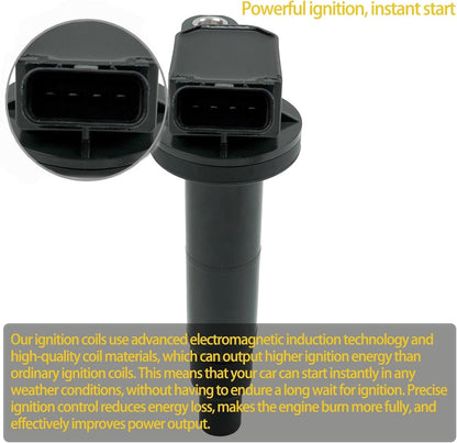 Ignition Coil Pack & Spark Plugs UF333 for 2.4L 02-10 Toyota Camry 01-08 Rav4