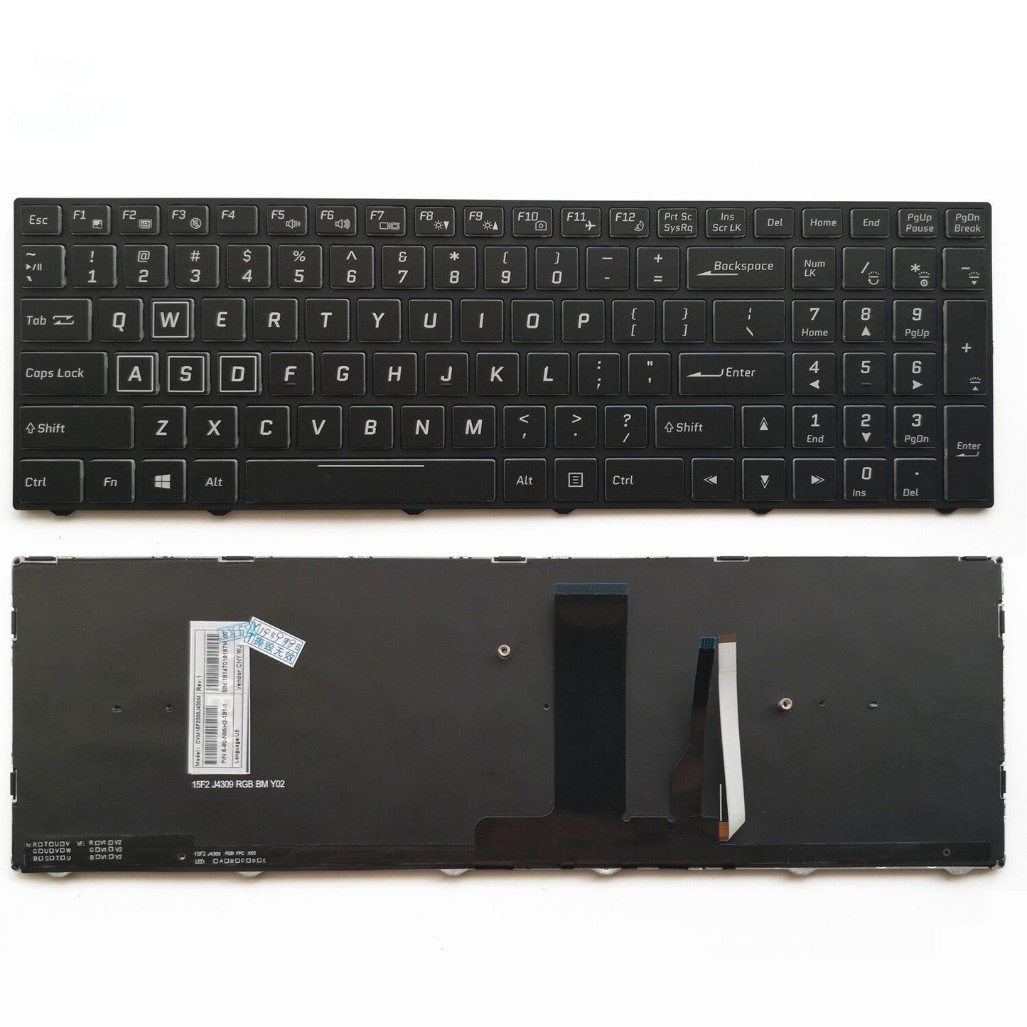 New Color Backlit keyboard For Clevo N855HJ1 N857HJ1 N870HJ1 N850HP6 N870HP6 US