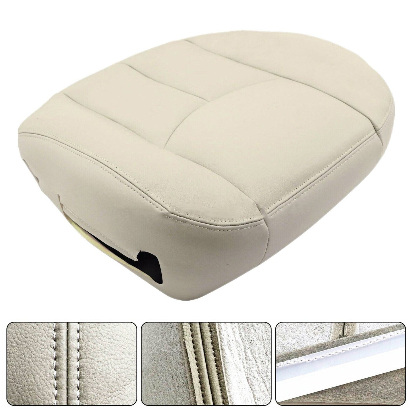 Passenger Bottom Top Leather Seat Covers for 2003 2006 for Chevy Tahoe