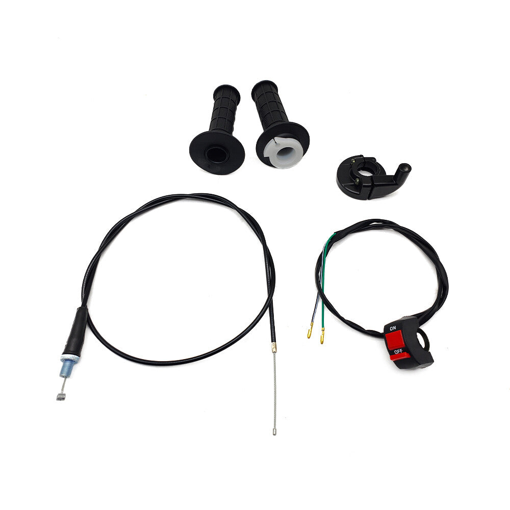 For Coleman CT200U Trail 200 Mini 196cc Bike Throttle Hand Grips Cable Clamp Kit