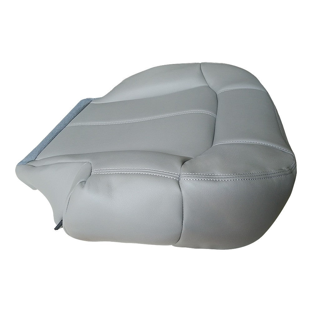 For 1999 2000 2001 2002 GMC Sierra Driver Side Leather Bottom Seat Cover Gray