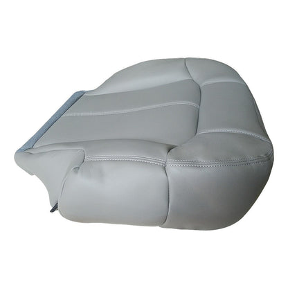 For 1999 2000 2001 2002 GMC Sierra Driver Side Leather Bottom Seat Cover Gray