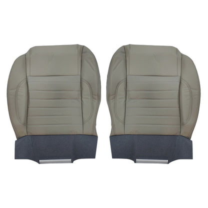 For Ford Mustang 2010-2014 Driver&Passenger Side Bottom Leather Seat Cover GRAY