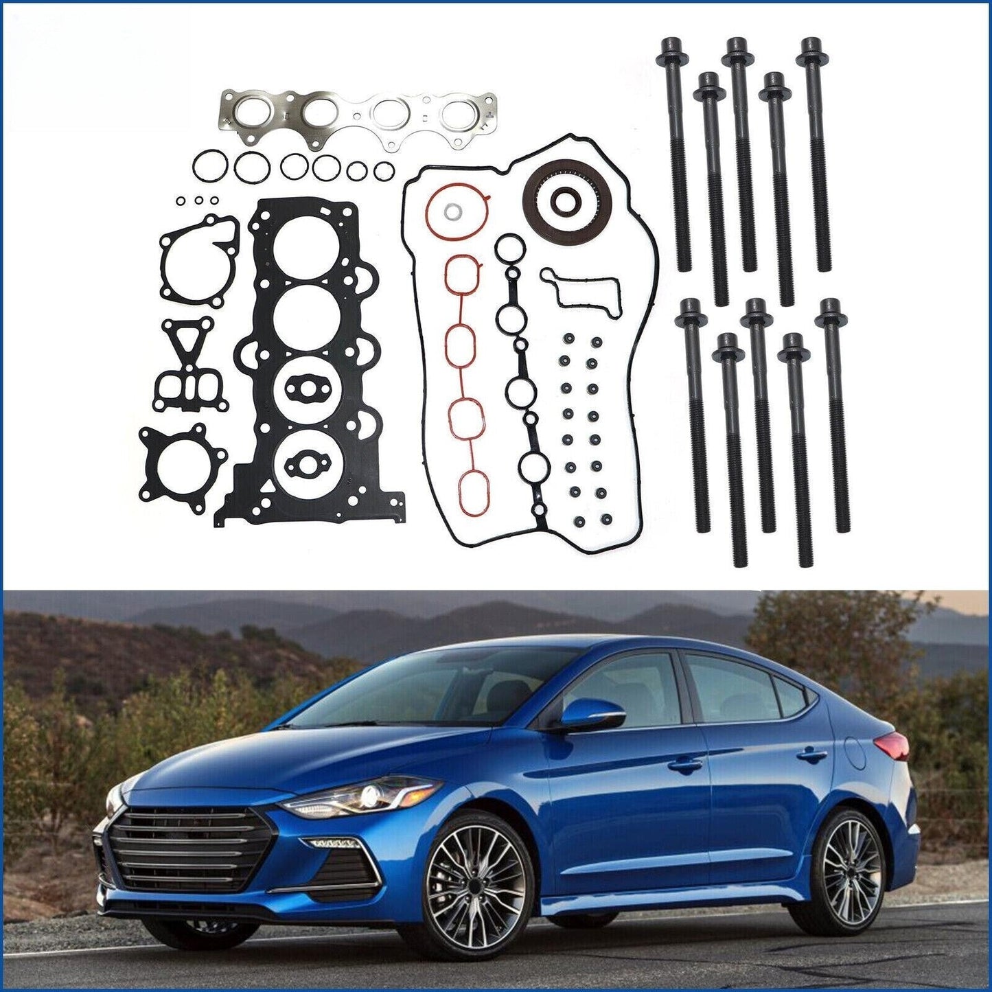 HS26554PT Head Gasket Bolts Set for 2012 2019 for Hyundai for Kia Accent Rio